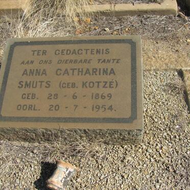SMUTS Anna Catharina nee KOTZE 1869-1954
