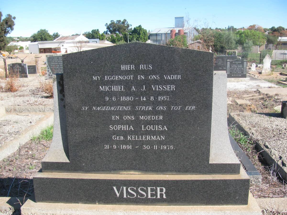VISSER Michiel A.J. 1880-1957 &amp; Sophia Louisa KELLERMAN 1891-1975