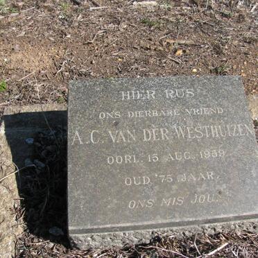 WESTHUIZEN A.C., van der -1959