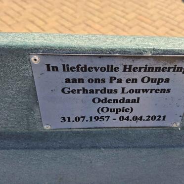 ODENDAAL Gerhardus Louwrens 1957-2021