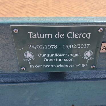 CLERCQ Tatum, de 1978-2017 