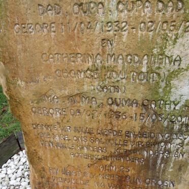 CHOMSE Willem Paulus 1932-2013 & Catherina Magdalena DU TOIT 1936-2015 _2