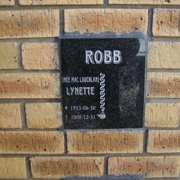 ROBB Lynette nee MAC LAUCHLAN 1953-2008