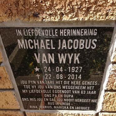 WYK Michael Jacobus, van 1927-2014