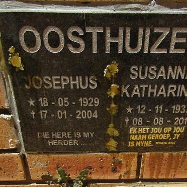 OOSTHUIZEN Josephus 1929-2004 &amp; Susanna Katharina 1933-2015