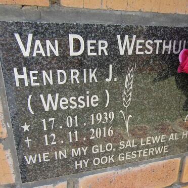 WESTHUIZEN Hendrik J., van der 1939-2016