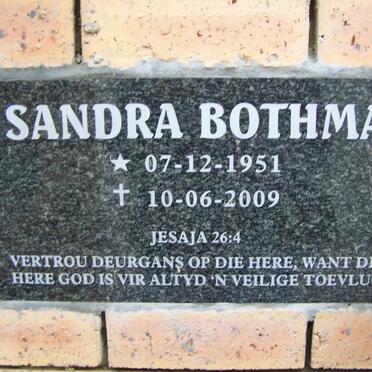 BOTHMA Sandra 1951-2009