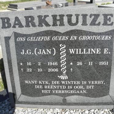 BARKHUIZEN J.G. 1946-2006 &amp; Willine E. 1951-