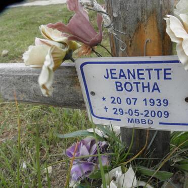 BOTHA Jeanette 1939-2009