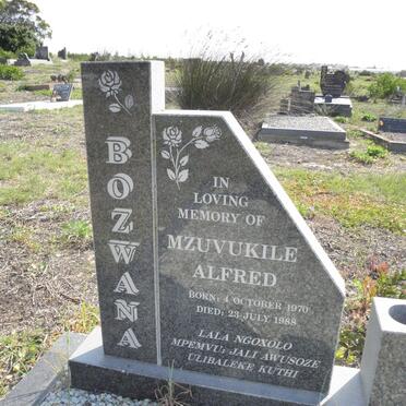 BOZWANA Mzuvukile Alfred 1970-1988