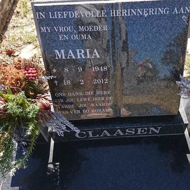 CLAASEN Maria 1943-2012