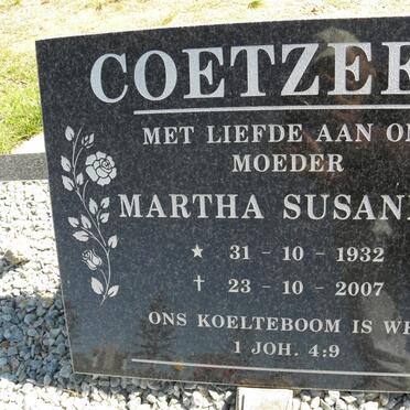 COETZEE Martha Susanna 1932-2007