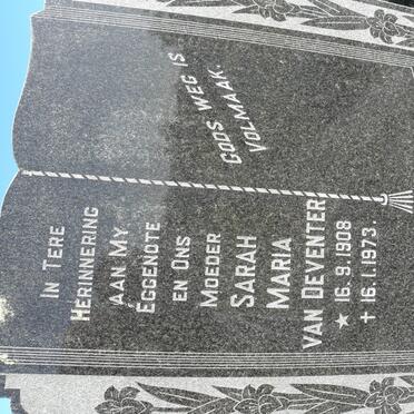 DEVENTER Sarah Maria, van 1908-1973