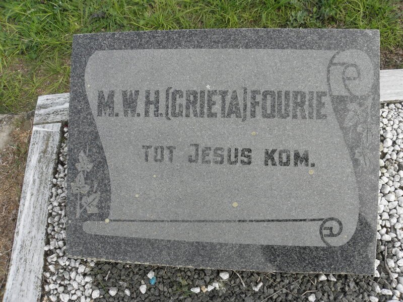FOURIE M.W.H.