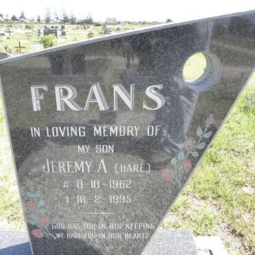 FRANS Jeremy A. 1962-1995