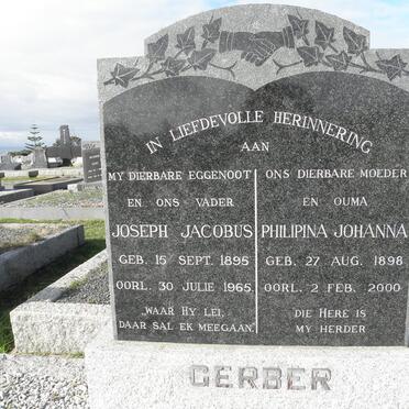GERBER Joseph Jacobus 1895-1965 &amp; Philipina Johanna 1898-2000