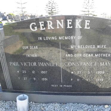 GERNEKE Paul Victor Imanuel 1907-1991 &amp; Constance May 1909-1979