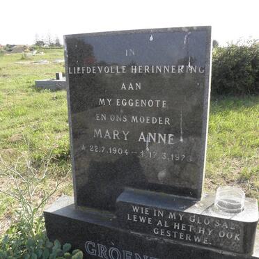 GROENEWALD Mary Anne 1904-1973