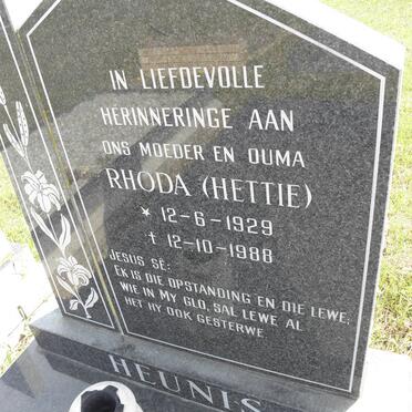 HEUNIS Rhoda 1929-1988