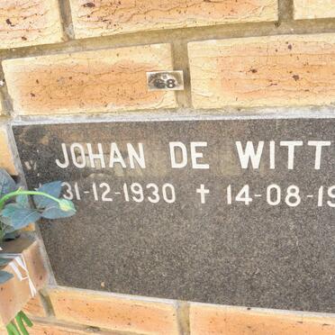 WITT Johan, de 1930-1995
