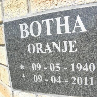 BOTHA Oranje 1940-2011