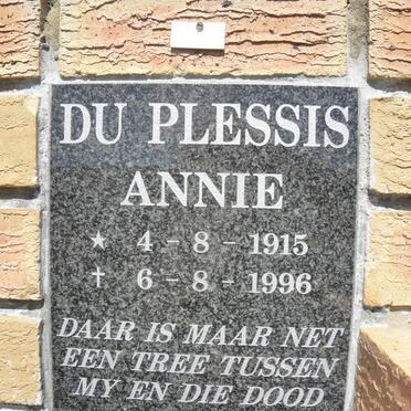 PLESSIS Annie, du 1915-1996