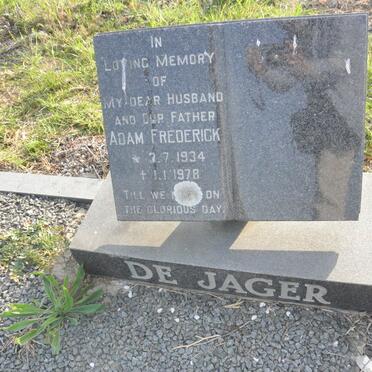 JAGER Adam Frederick, de 1934-1978