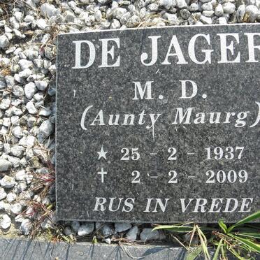 JAGER M.D., de 1937-2009