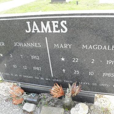 JAMES Peter Johannes 1912-1987 &amp; Mary Magdelene 1917-1985