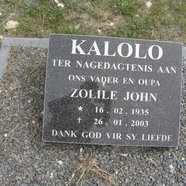 KALOLO Zollie John 1935-2003