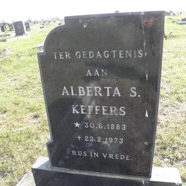 KEFFERS Alberta S. 1883-1973