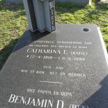 KLERK Benjamin D., de 1917-2003 &amp; Catharina E. 1918-1989