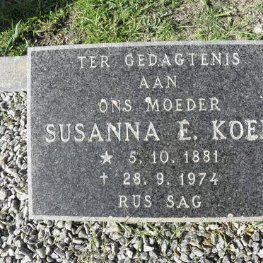 KOEN Susanna E. 1881-1974
