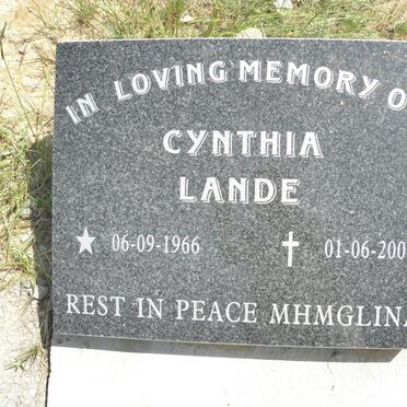 LANDE Cynthia 1966-2000
