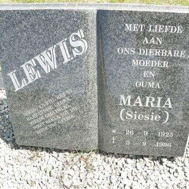 LEWIS Maria 1925-1996