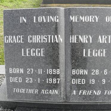 LEGGE Henry Arthur 1894-1971 &amp; Grace Christian 1898-1987