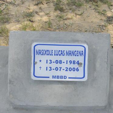 MANGENA Masixole Lucas 1984-2006