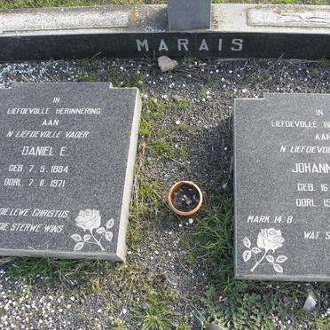 MARAIS Daniel E. 1884-1971 &amp; Johanna J. 1885-1969