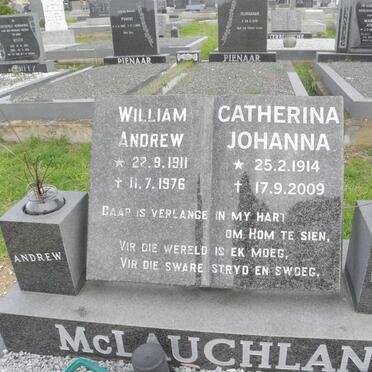 McLAUCHLAN William Andrew 1911-1976 &amp; Catherina Johanna 1914-2009