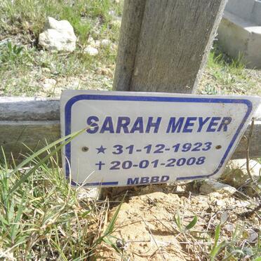 MEYER Sarah 1923-2008