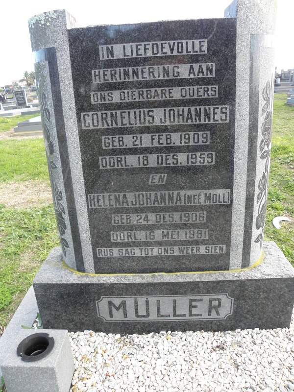 MÜLLER Cornelius Johannes 1909-1959 &amp; Helena Johanna MOLL 1906-1991