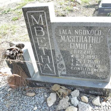 MBETHA Masithathu Omhle 1897-1980