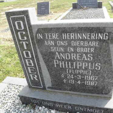 OCTOBER Andreas Philippus 1967-1987