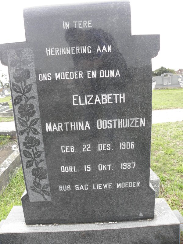 OOSTHUIZEN Elizabeth Marthina 1906-1987