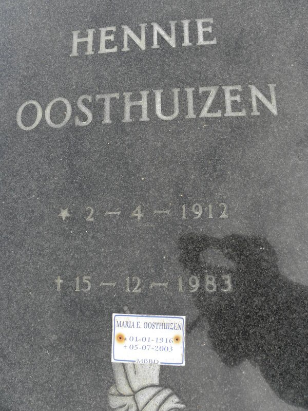 OOSTHUIZEN Hennie 1912-1983