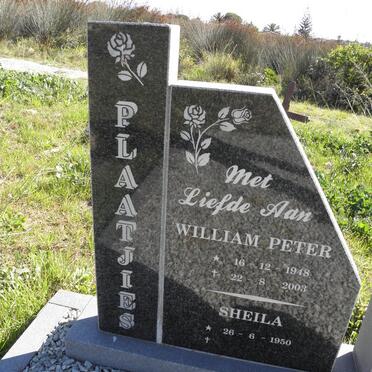 PLAATJIES William Peter 1948-2003 &amp; Sheila 1950-