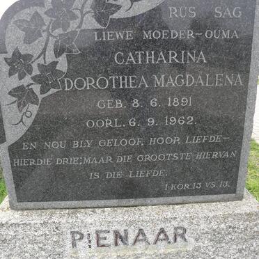 PIENAAR Catharina Dorothea Magdalena 1891-1962