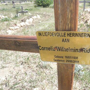 RIDDELS Cornelia Wilhelmina 1930-2008