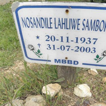 SAMBOKWE Nosandile Lahliwe 1937-2003