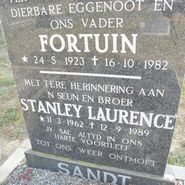 SANDT Fortuin 1923-1982 :: SANDT Stanley Laurence 1962-1989